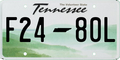 TN license plate F2480L