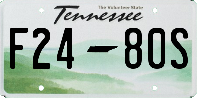 TN license plate F2480S