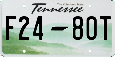 TN license plate F2480T