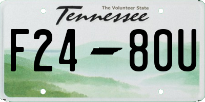 TN license plate F2480U