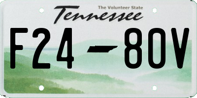 TN license plate F2480V