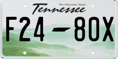 TN license plate F2480X