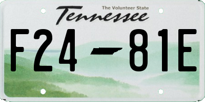 TN license plate F2481E