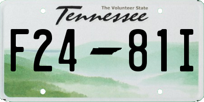 TN license plate F2481I