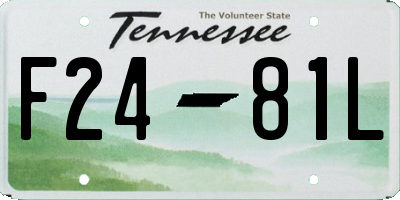 TN license plate F2481L