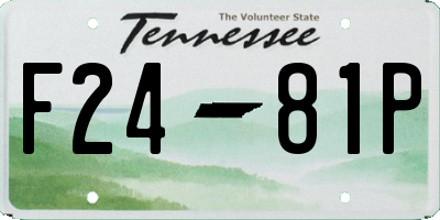 TN license plate F2481P