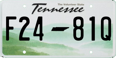 TN license plate F2481Q