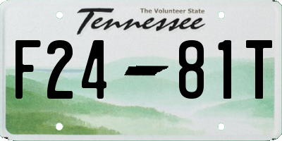 TN license plate F2481T