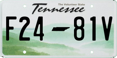TN license plate F2481V