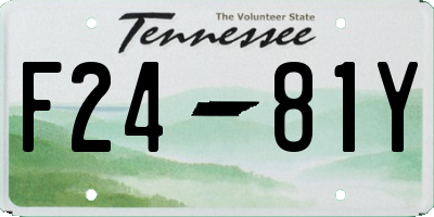 TN license plate F2481Y