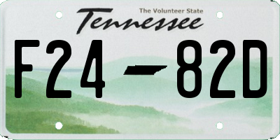 TN license plate F2482D