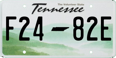 TN license plate F2482E
