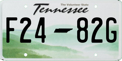 TN license plate F2482G