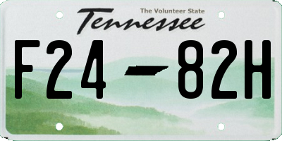 TN license plate F2482H