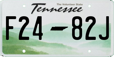 TN license plate F2482J