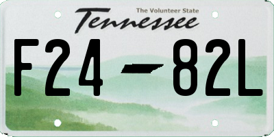 TN license plate F2482L