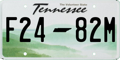 TN license plate F2482M