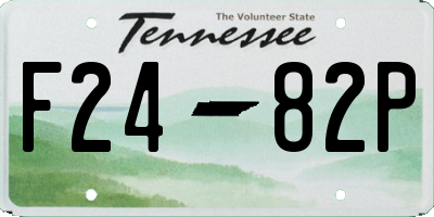 TN license plate F2482P