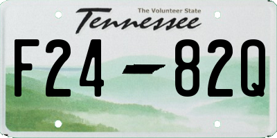 TN license plate F2482Q