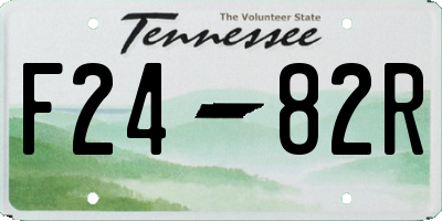 TN license plate F2482R