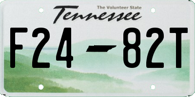 TN license plate F2482T