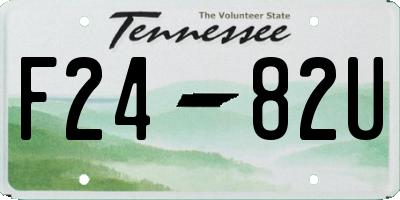 TN license plate F2482U
