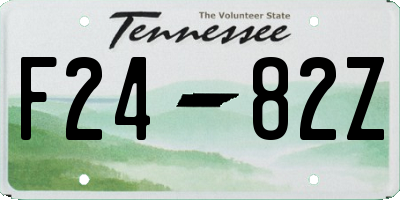 TN license plate F2482Z
