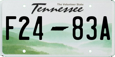 TN license plate F2483A
