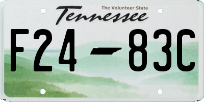 TN license plate F2483C