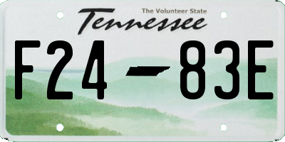 TN license plate F2483E