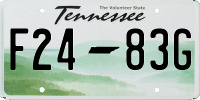 TN license plate F2483G