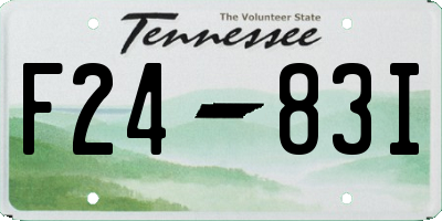 TN license plate F2483I
