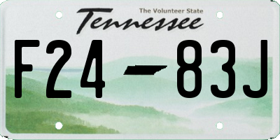 TN license plate F2483J