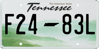 TN license plate F2483L