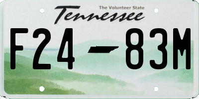 TN license plate F2483M