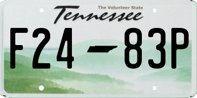 TN license plate F2483P