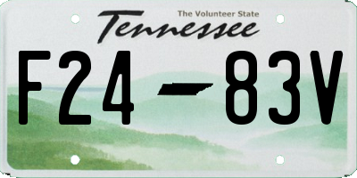 TN license plate F2483V