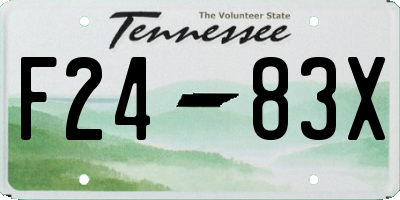 TN license plate F2483X