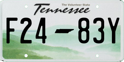 TN license plate F2483Y