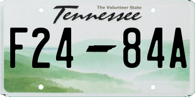 TN license plate F2484A