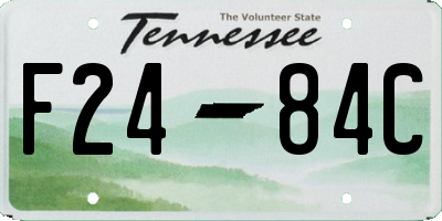 TN license plate F2484C