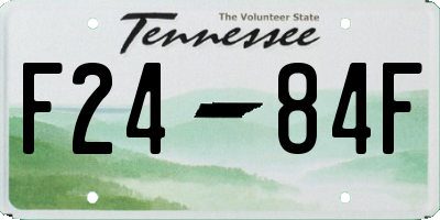 TN license plate F2484F