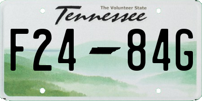 TN license plate F2484G