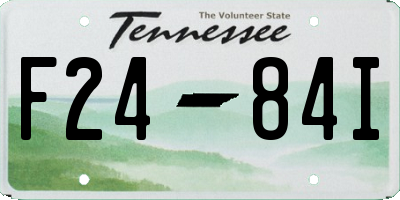 TN license plate F2484I