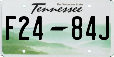 TN license plate F2484J