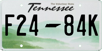 TN license plate F2484K