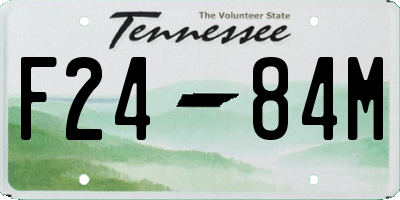 TN license plate F2484M