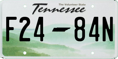 TN license plate F2484N