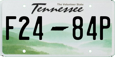 TN license plate F2484P