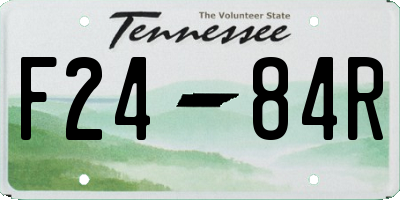 TN license plate F2484R